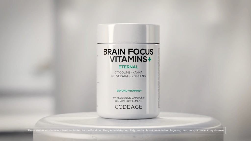 Suplemento de vitaminas Brain Focus con una selección única de ingredientes