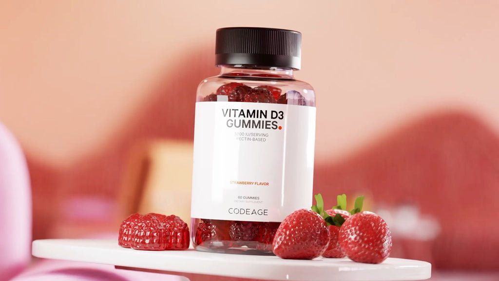 Gomitas de vitamina D3 con 5000 UI - A base de pectina y sin gelatina