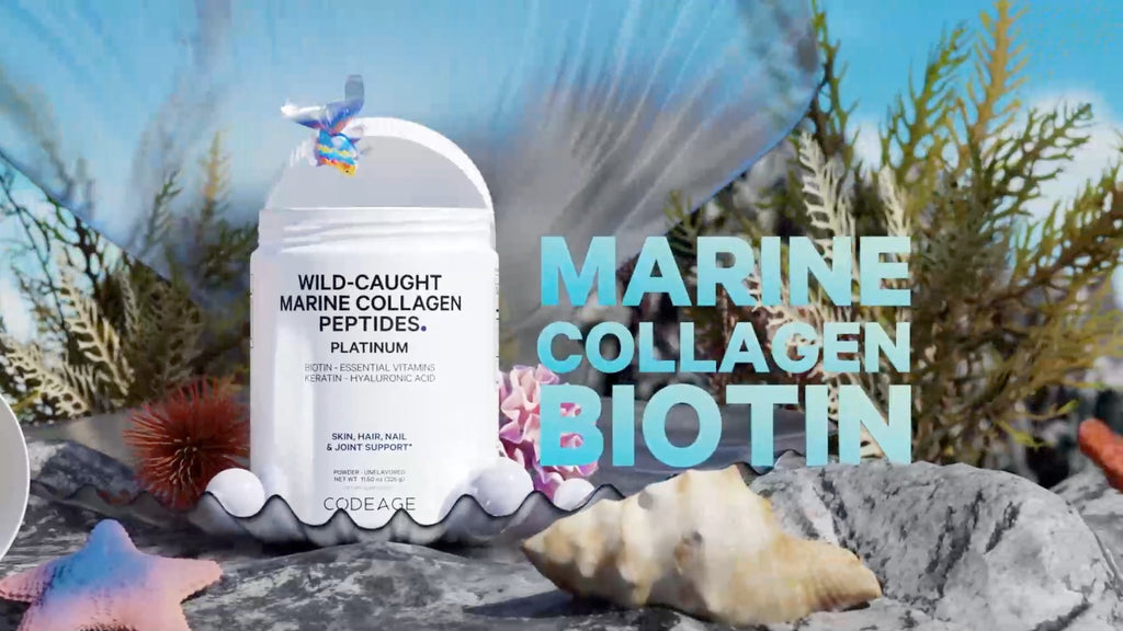 Una maravillosa fórmula de colágeno marino en polvo con biotina, queratina y vitaminas