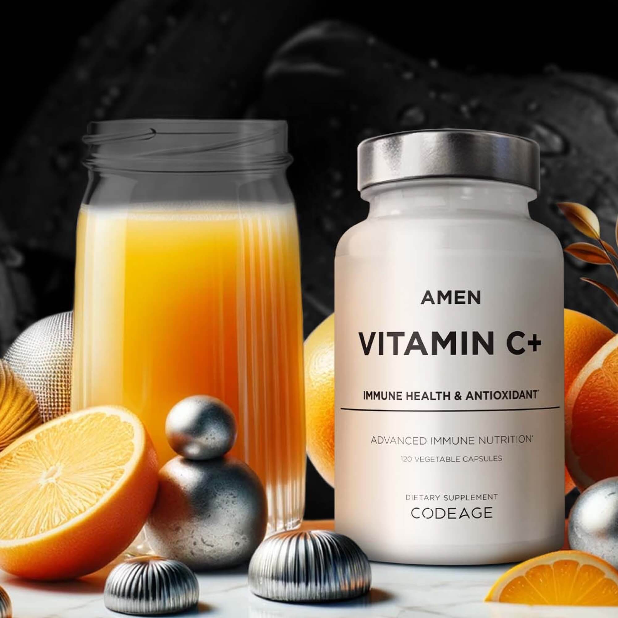 Amen Vitamin C supplement antioxidant women portrait