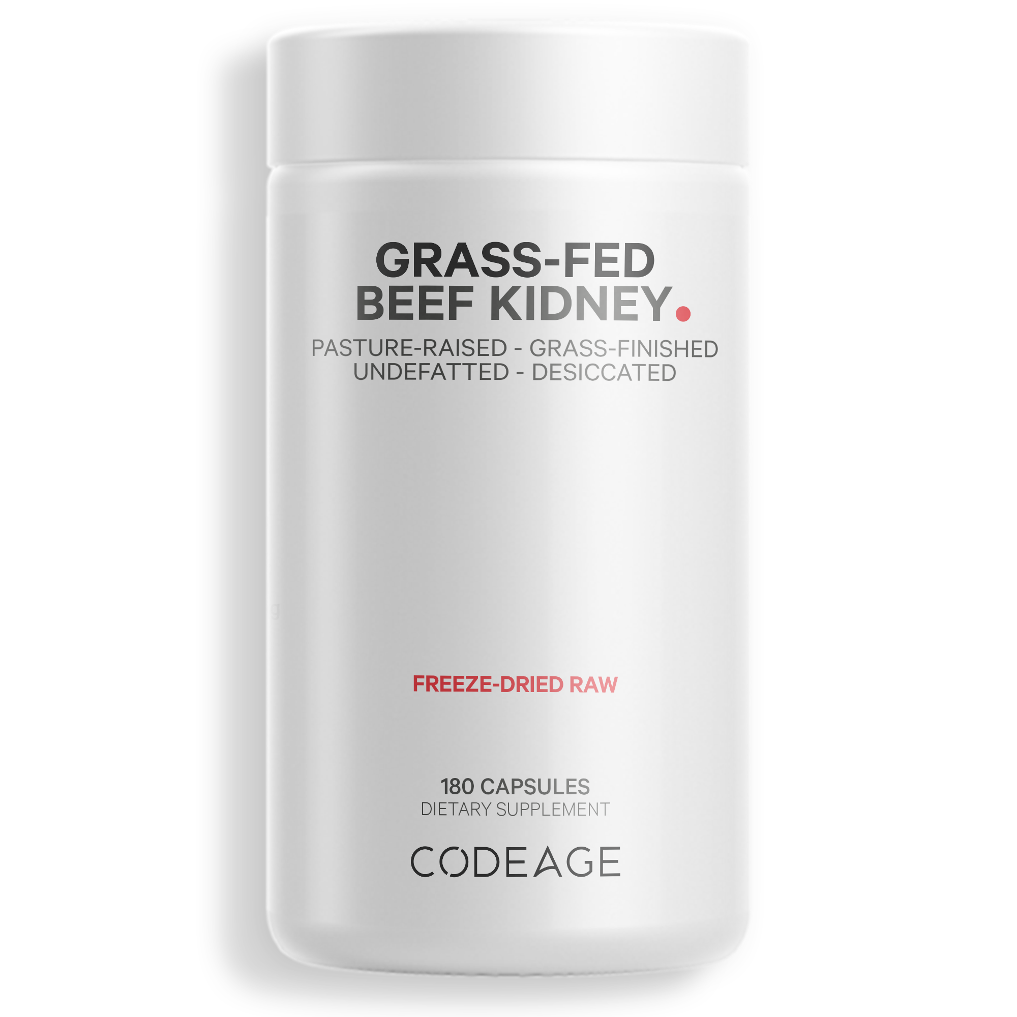 Beef Kidney Supplement Glandulars Supplement Freeze Dried, Non-Defatted & Desiccated Codeage DAO Supplement