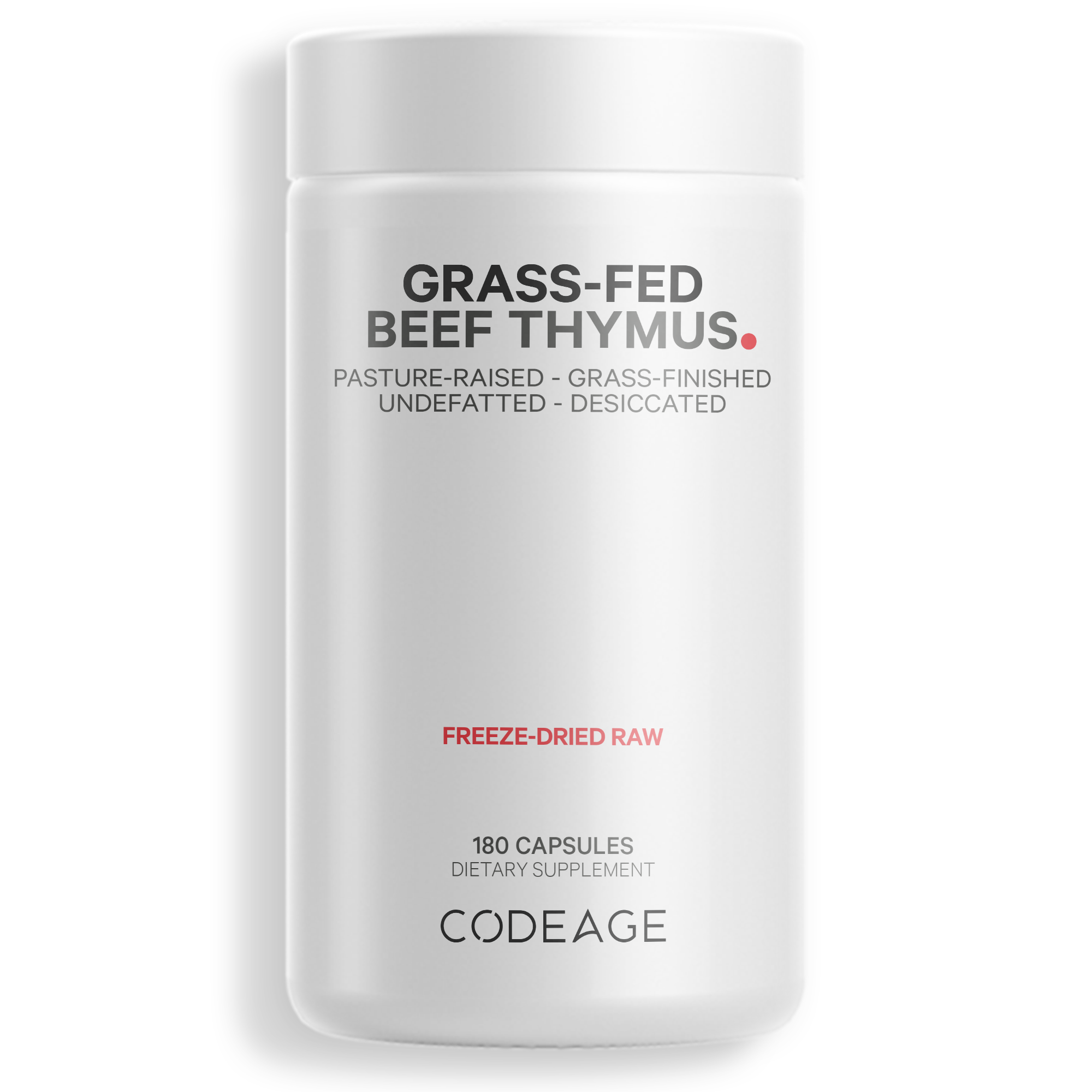 Codeage Grass-Fed Beef Thymus & Beef Liver, Freeze dried, Non-Defatted, Desiccated Beef Thymus Glandulars Supplement Made From Grass-Finished, Pasture-Raised Beef From Argentina