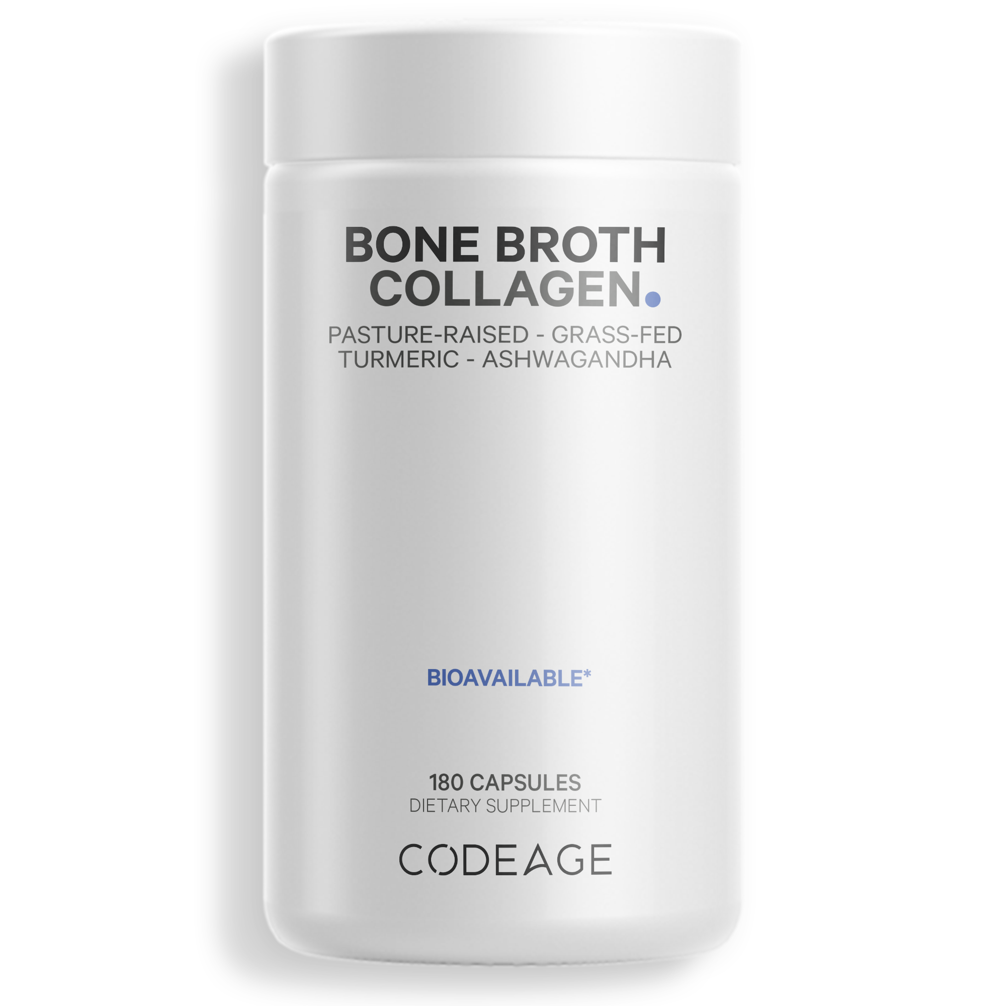 Grass Fed Organic Beef Bone Broth Supplement Codeage Front