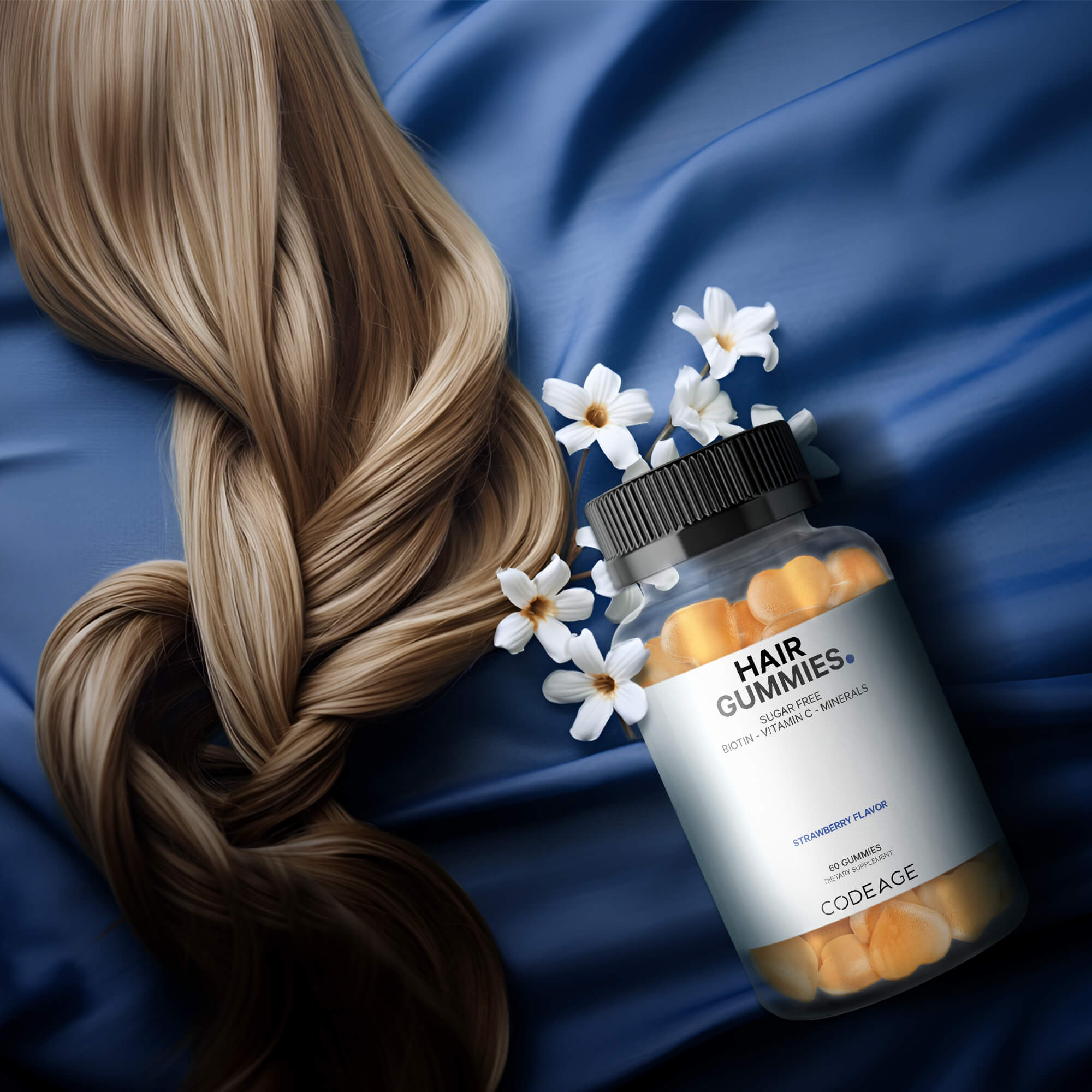 Codeage Hair multivitamins gummy vitamins for hair man and women beauty hair strength hair shine