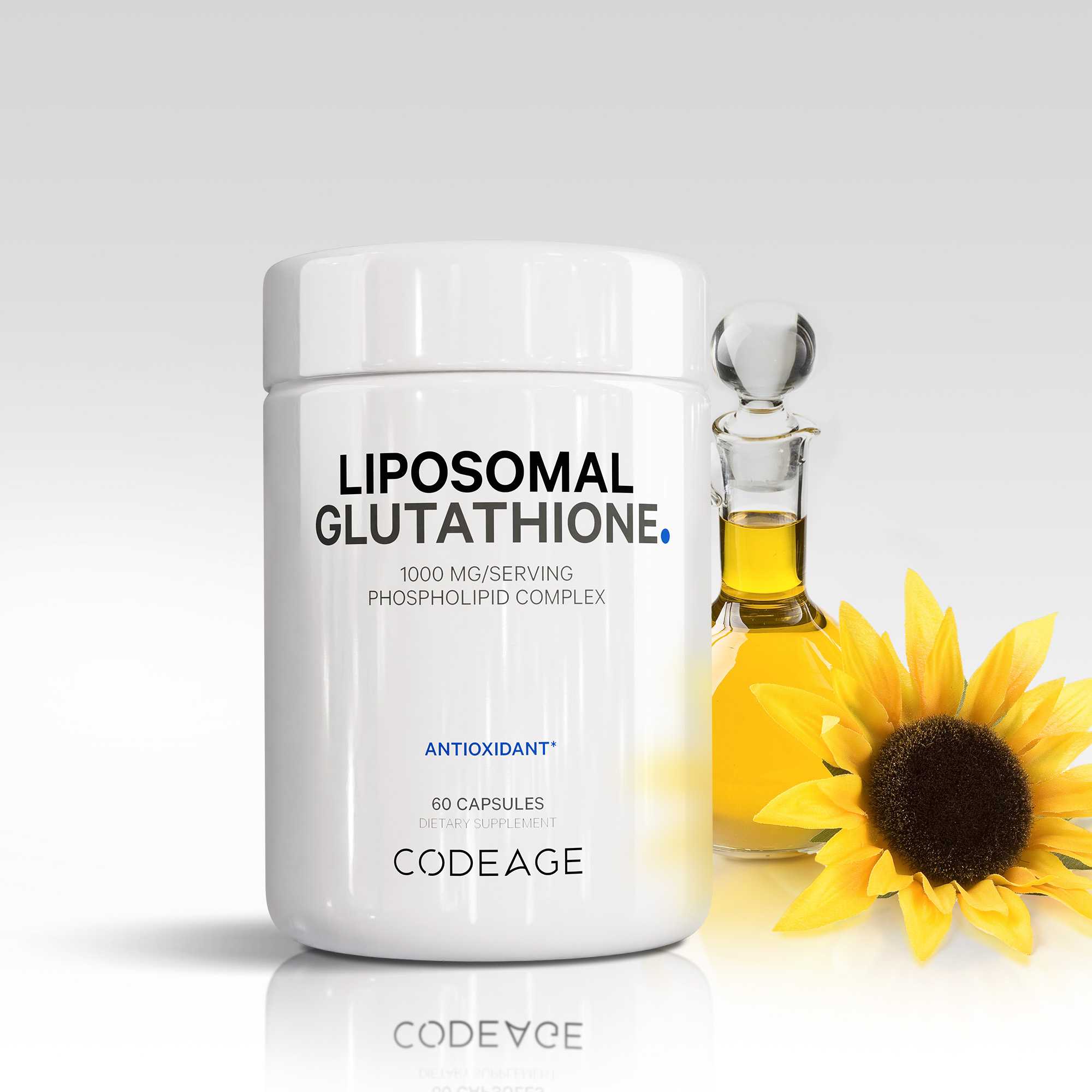 Codeage L-glutathione supplement liposomal glutathione 1000mg antioxidant skin health complex