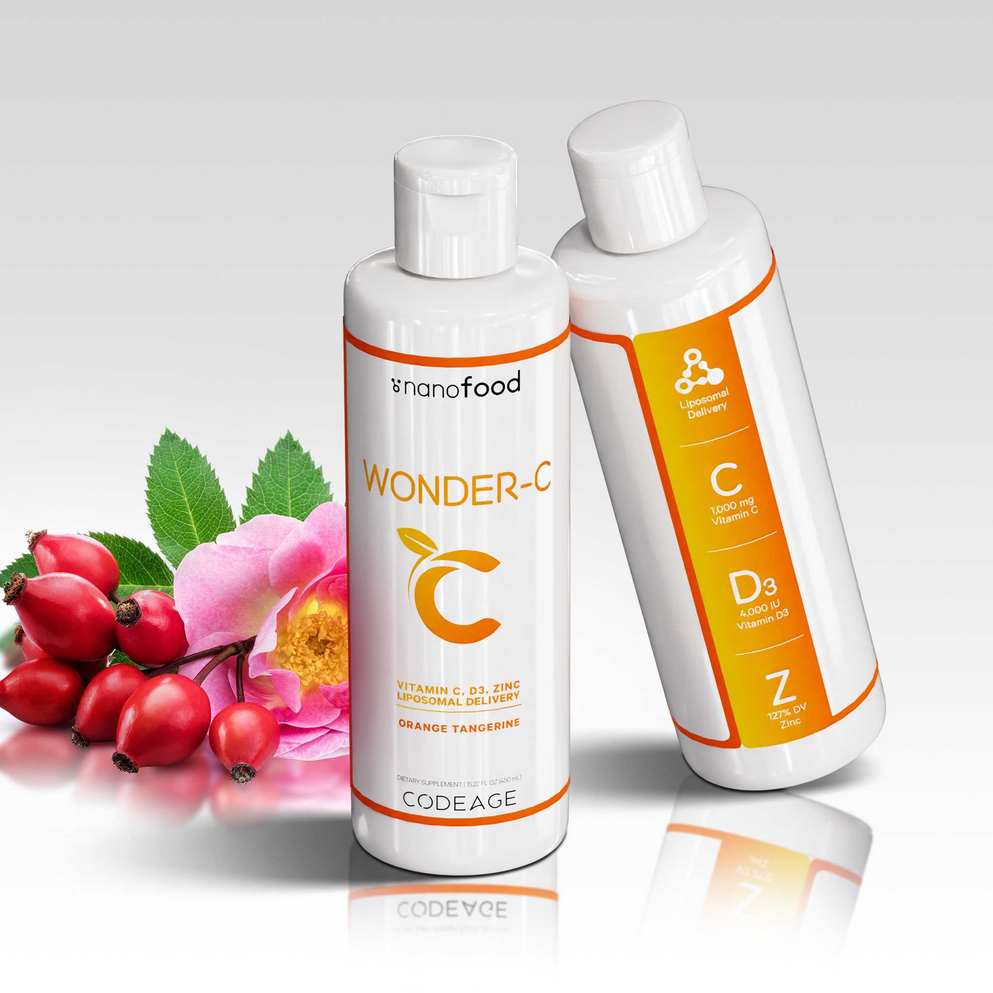 Codeage Nanofood Liposomal Wonder-C Liquid Vitamins C, D3, E & Zinc