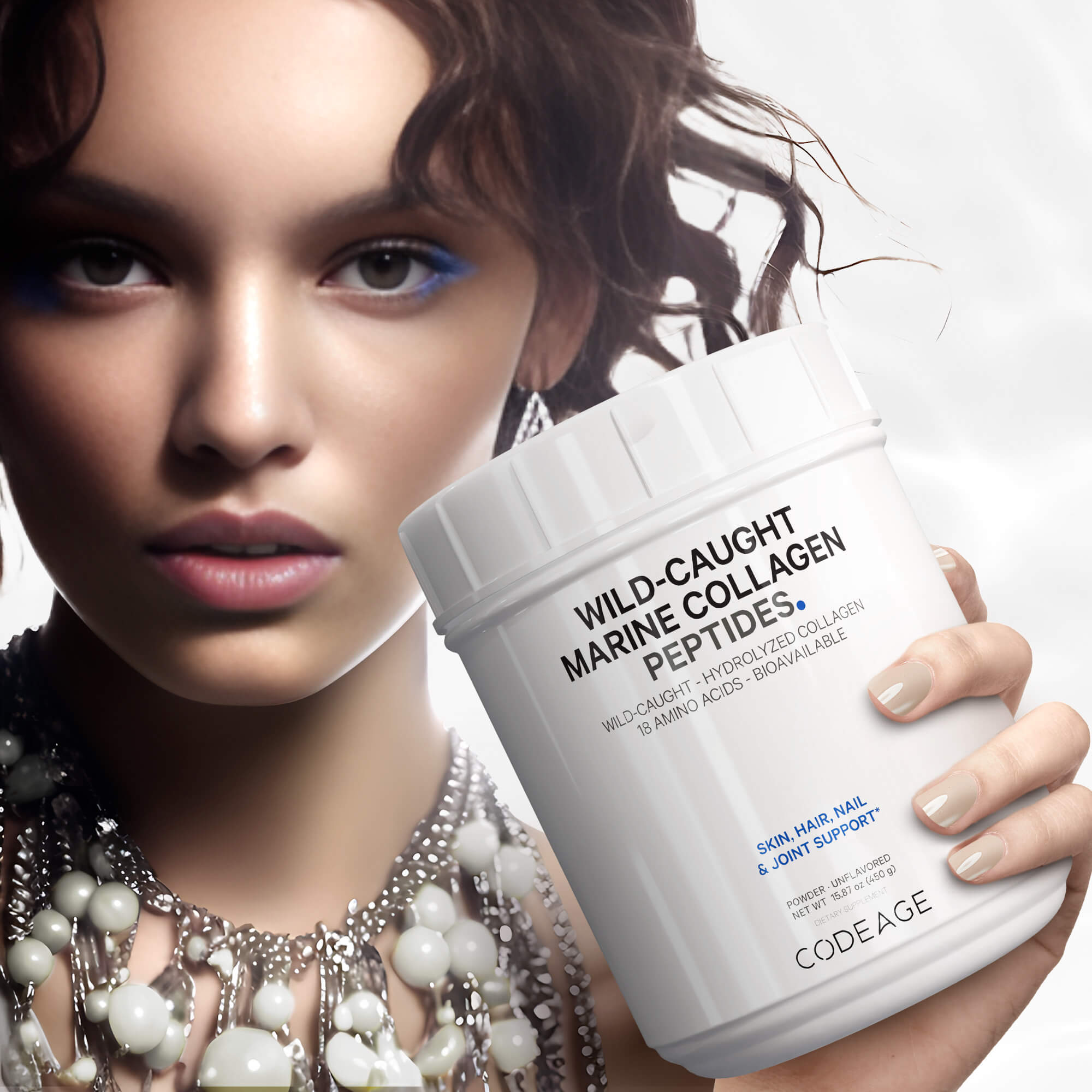 Codeage Wild Caught Marine Collagen Peptides Powder, Meatless Collagen