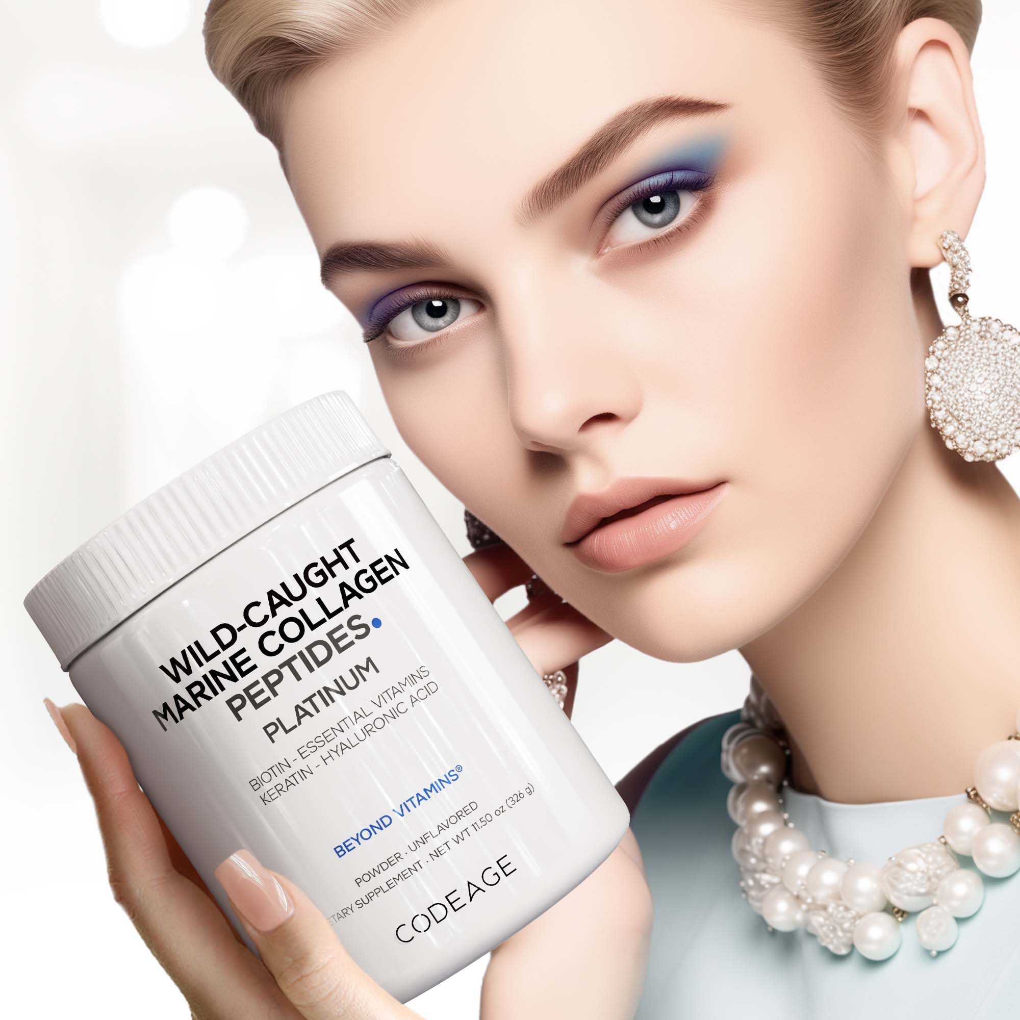 Codeage Marine Collagen Biotin Powder Keratin