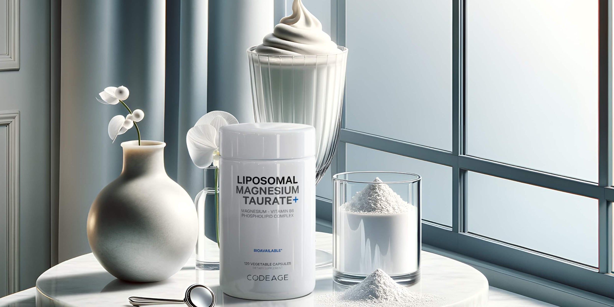 Codeage Liposomal Magnesium Taurate+ Supplement 