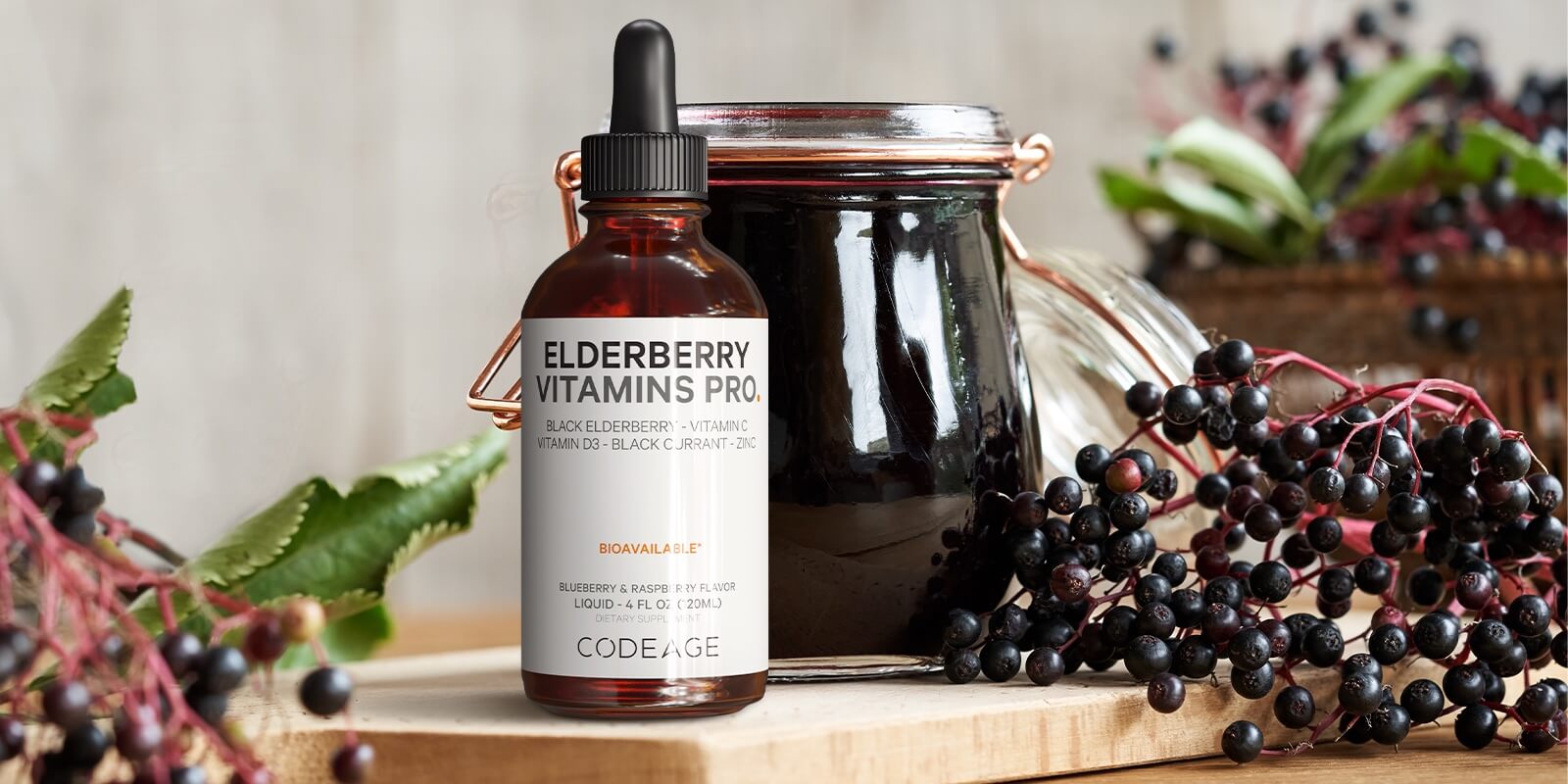 Codeage Liquid elderberry Supplement vitamins 