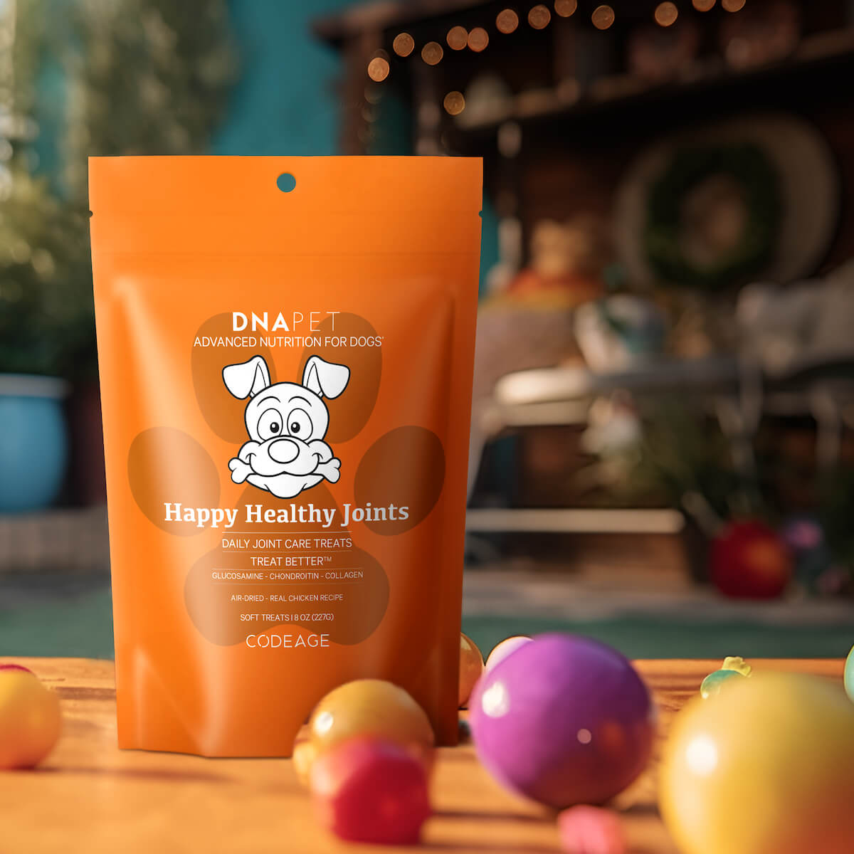 DNA PET Happy Healthy Joints Supplement for Dogs glucosamine chondroitin collagen