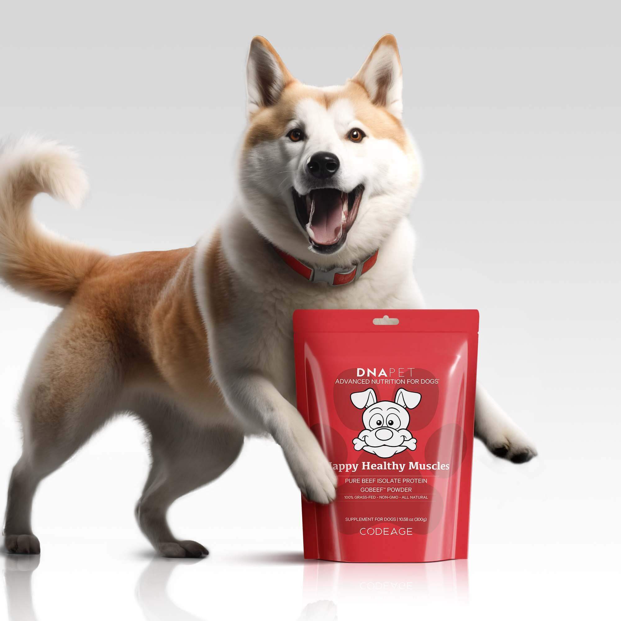 DNA PET Happy Healthy Muscles for dogs supplement portrait