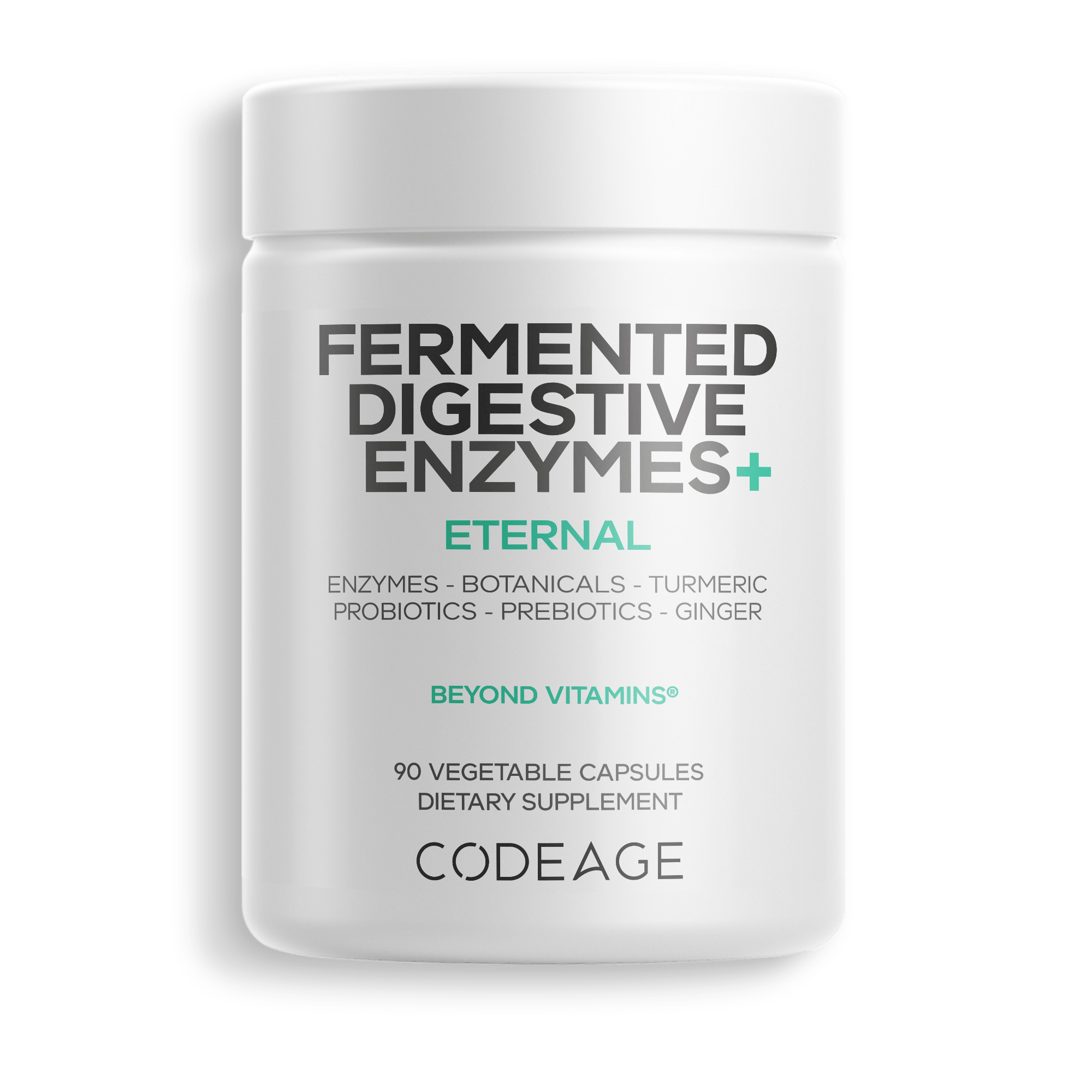 Codeage Fermented Enzymes Probiotics Prebiotics Supplement front