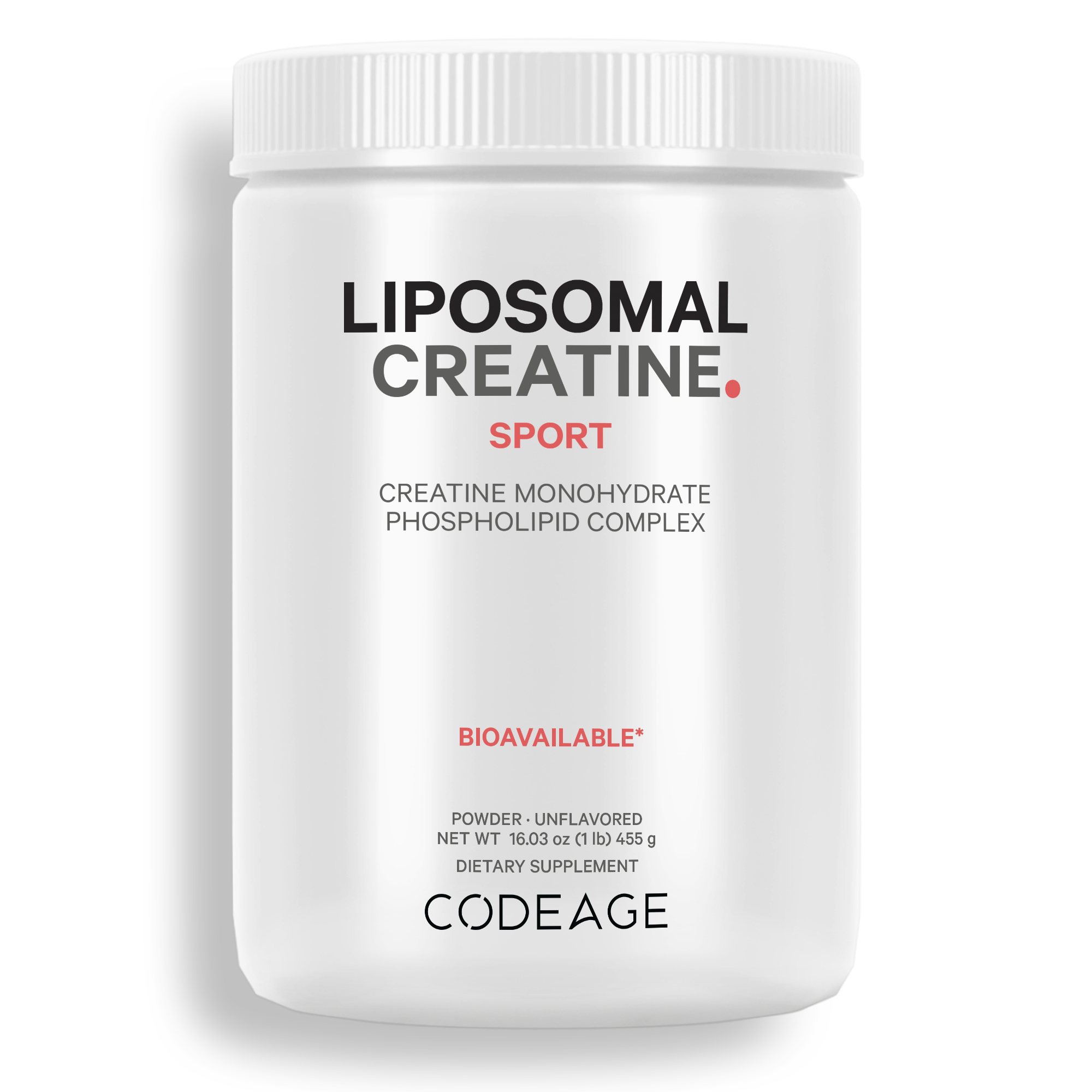 Codeage Liposomal Creatine Monohydrate 5000 mg Powder Supplement, Sport Nutrition, Phospholipid Complex from Non-GMO Sunflower Oil