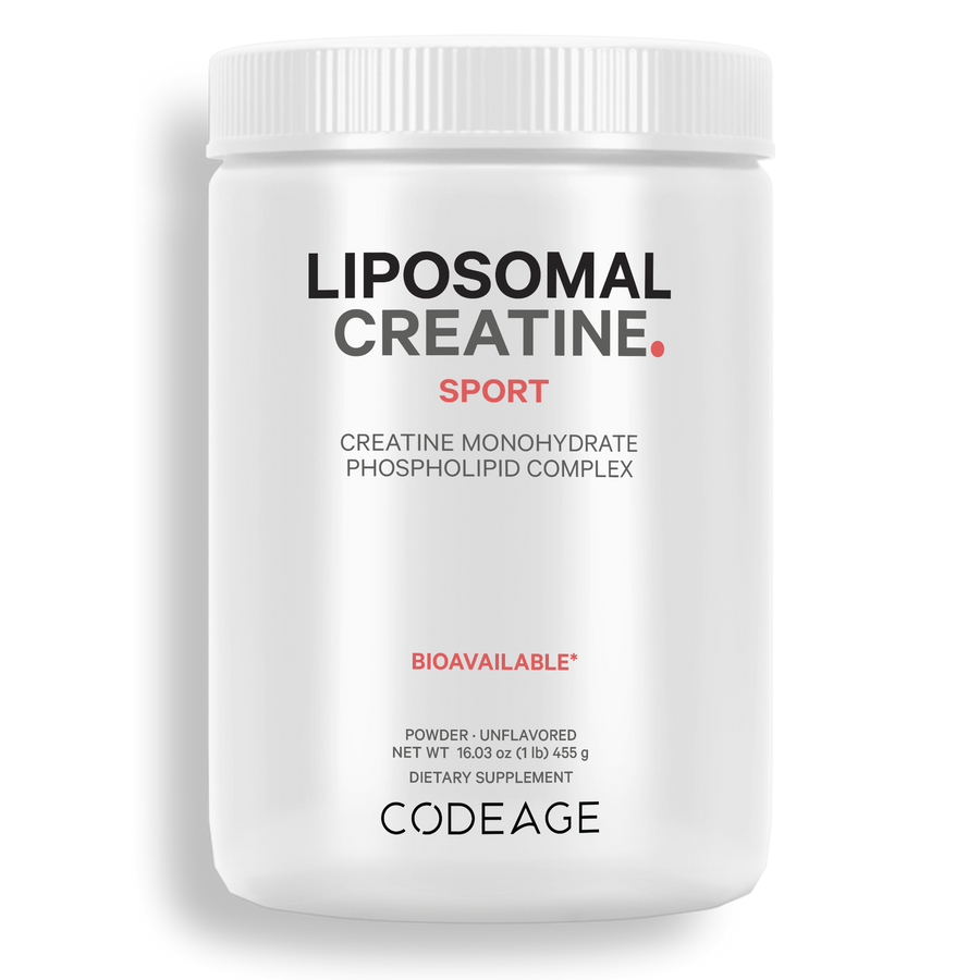 Codeage Liposomal Creatine Monohydrate 5000 mg Powder Supplement, Sport Nutrition, Phospholipid Complex from Non-GMO Sunflower Oil