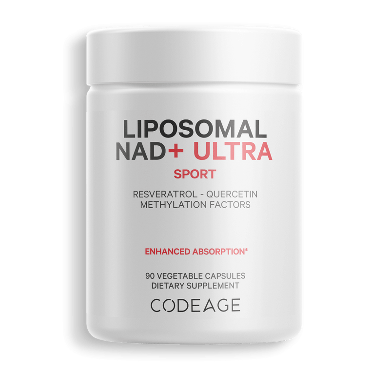 Codeage Liposomal NAD+ Resveratrol Betaine Vitamin B12 Healthy Aging Supplement