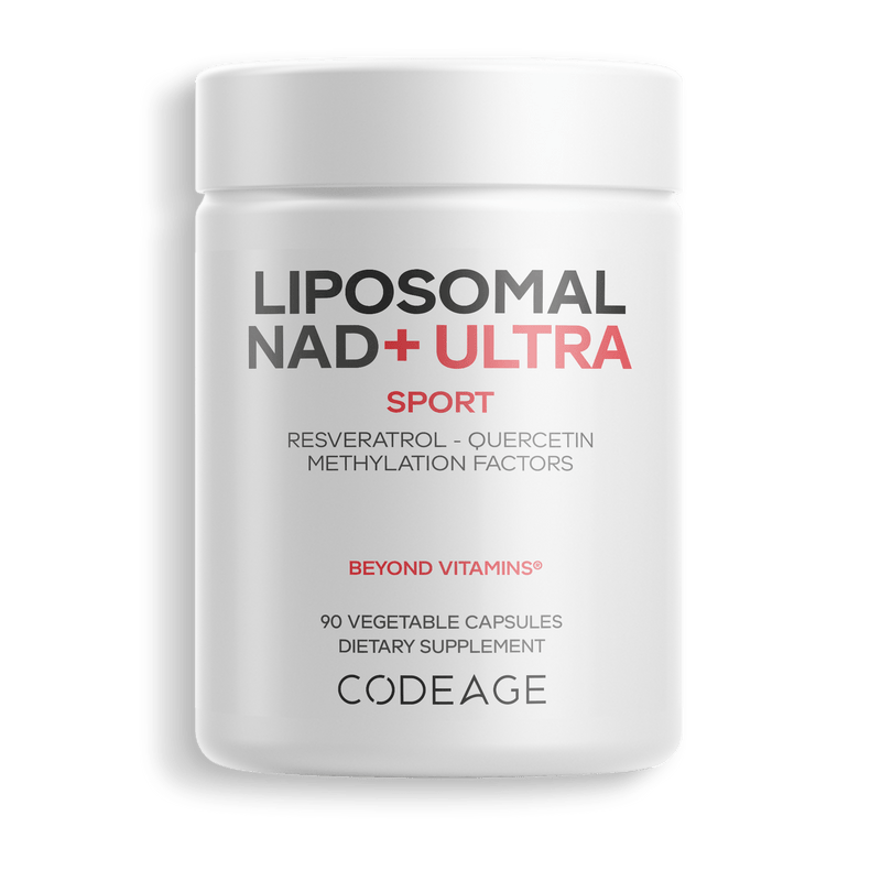 Codeage Liposomal NAD+ Resveratrol Betaine Vitamin B12 Healthy Aging Supplement