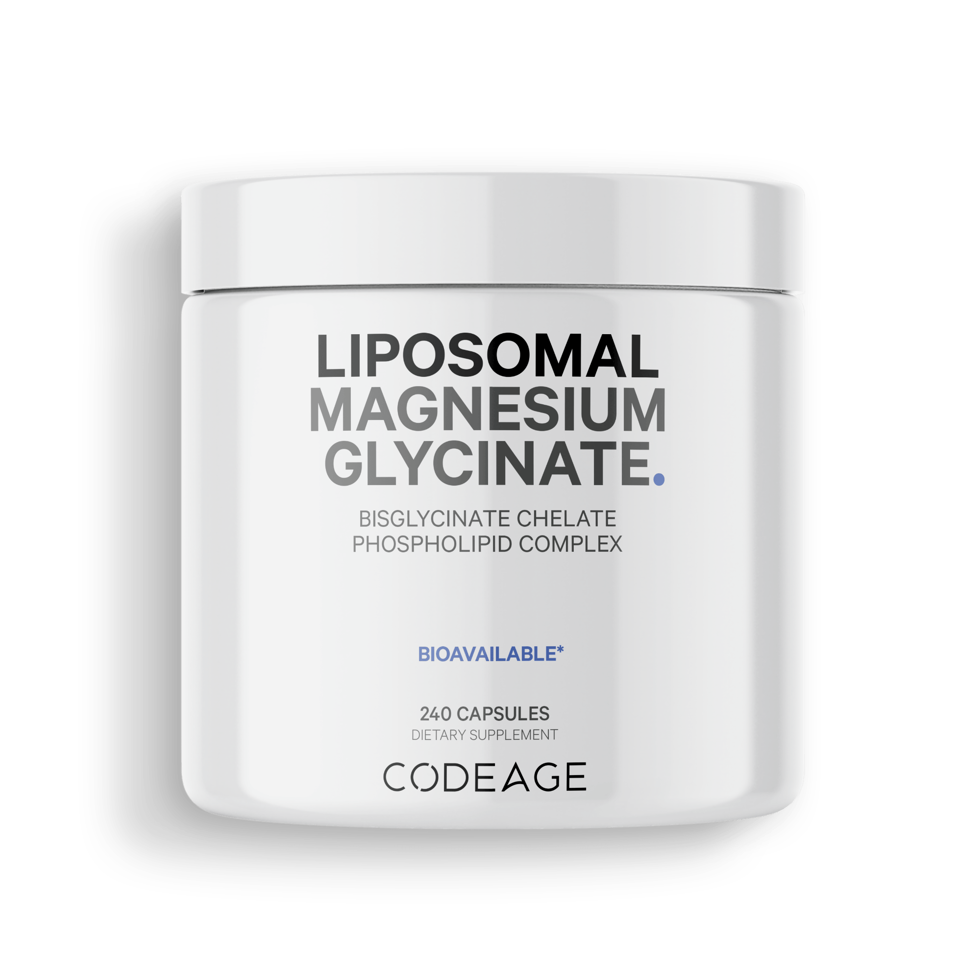 Codeage Liposomal Magnesium Glycinate Mineral Supplement, 2-Month Supply, 60 Servings, Magnesium Bisglycinate Chelate with Liposomal Delivery, BioMag™ Phospholipid Complex, Non-GMO Sunflower Phospholipids, Vegan Blend