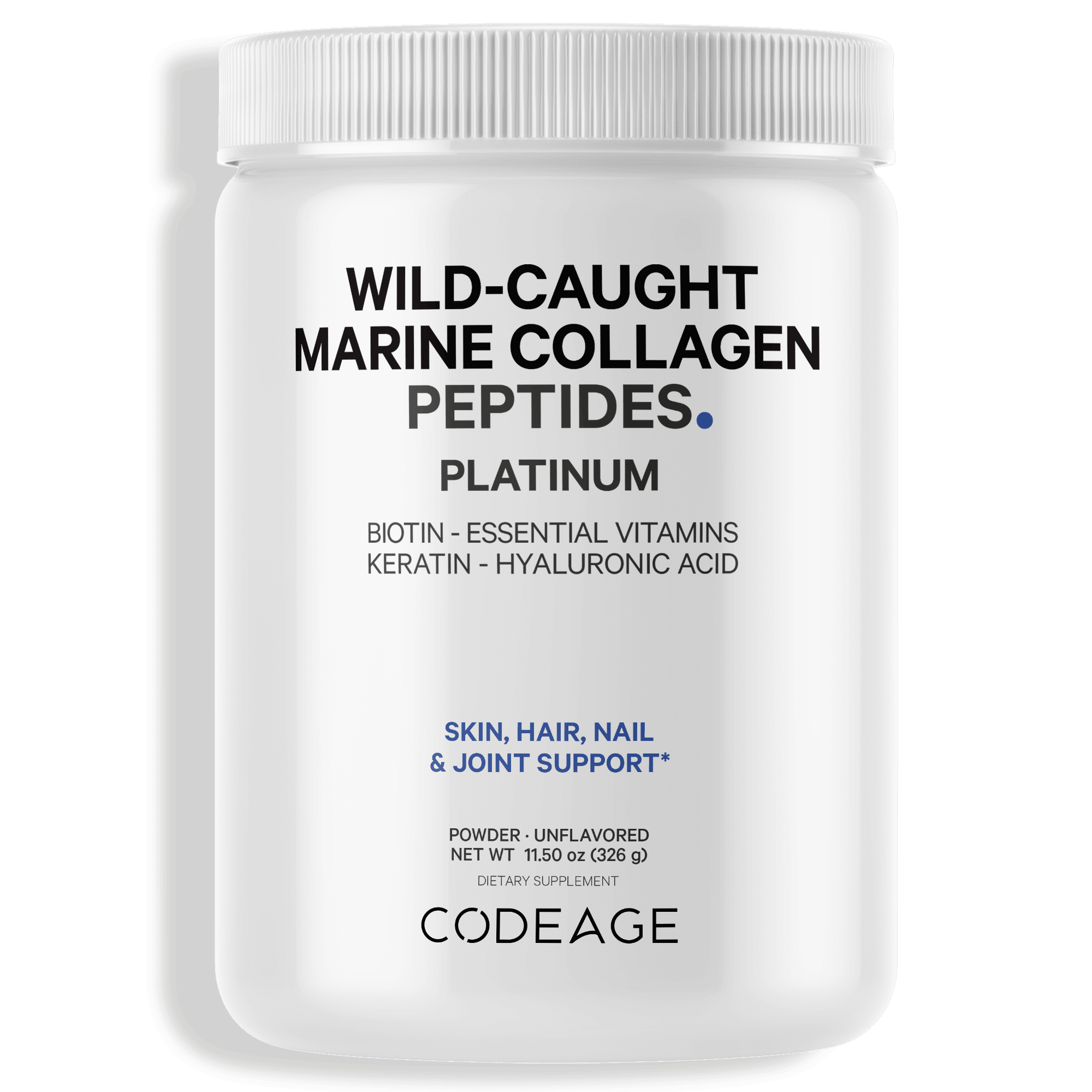 Codeage Wild Caught Marine Collagen Powder biotin vitamin c D3 niacin pantothenic acid supplements