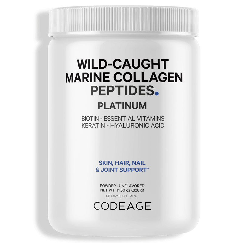 Codeage Wild Caught Marine Collagen Powder biotin vitamin c D3 niacin pantothenic acid supplements