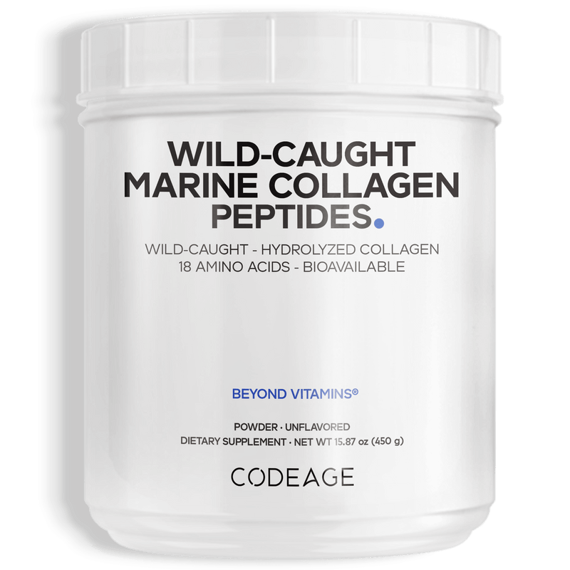 Codeage Marine Collagen Wild-caught best fish collagen peptides hydrolyzed powder supplement