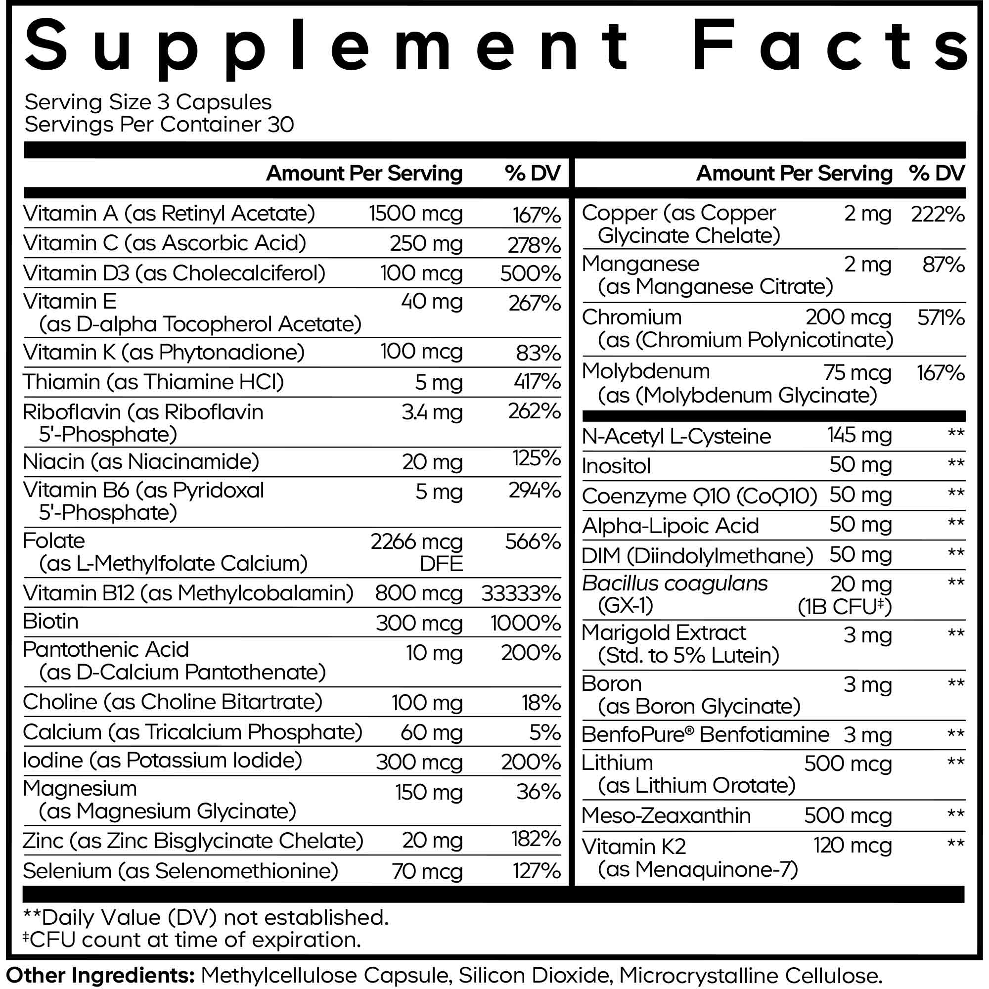 Codeage Methylated Multivitamin Supplement