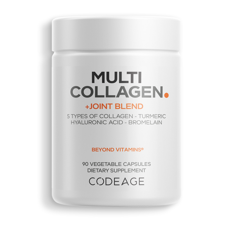 Codeage Multi Collagen + Joint Blend Capsules Supplement, Hydrolyzed Collagen Peptides Types I, II, III, V & X