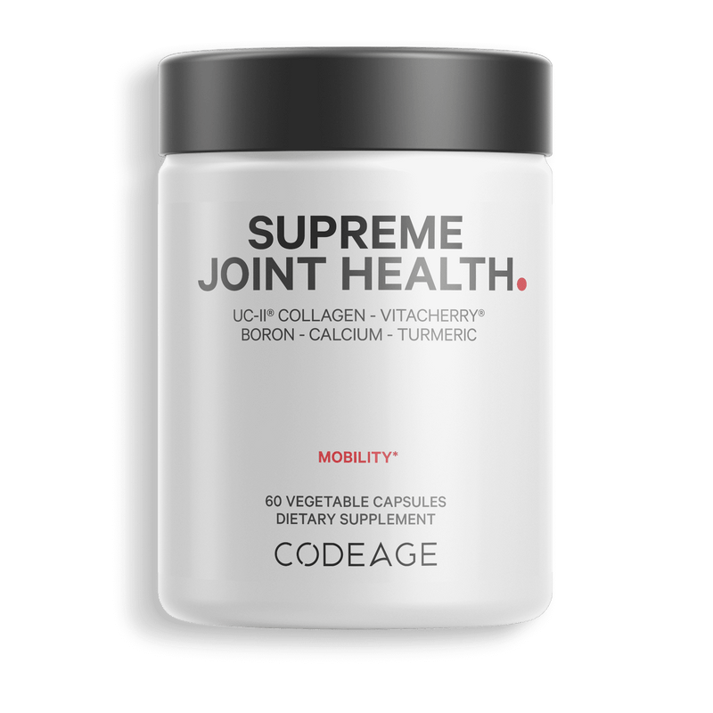 Codeage Supreme Joint Health with Bromelain, Boswellia Serrata & Curcuma Longa, High Absorption Turmeric, UC-II® Standardized Cartilage with Undenatured Type II Collagen & Vitacherry® Sport Whole Tart Cherry, Hyaluronic Acid & Boron Pills Supplement