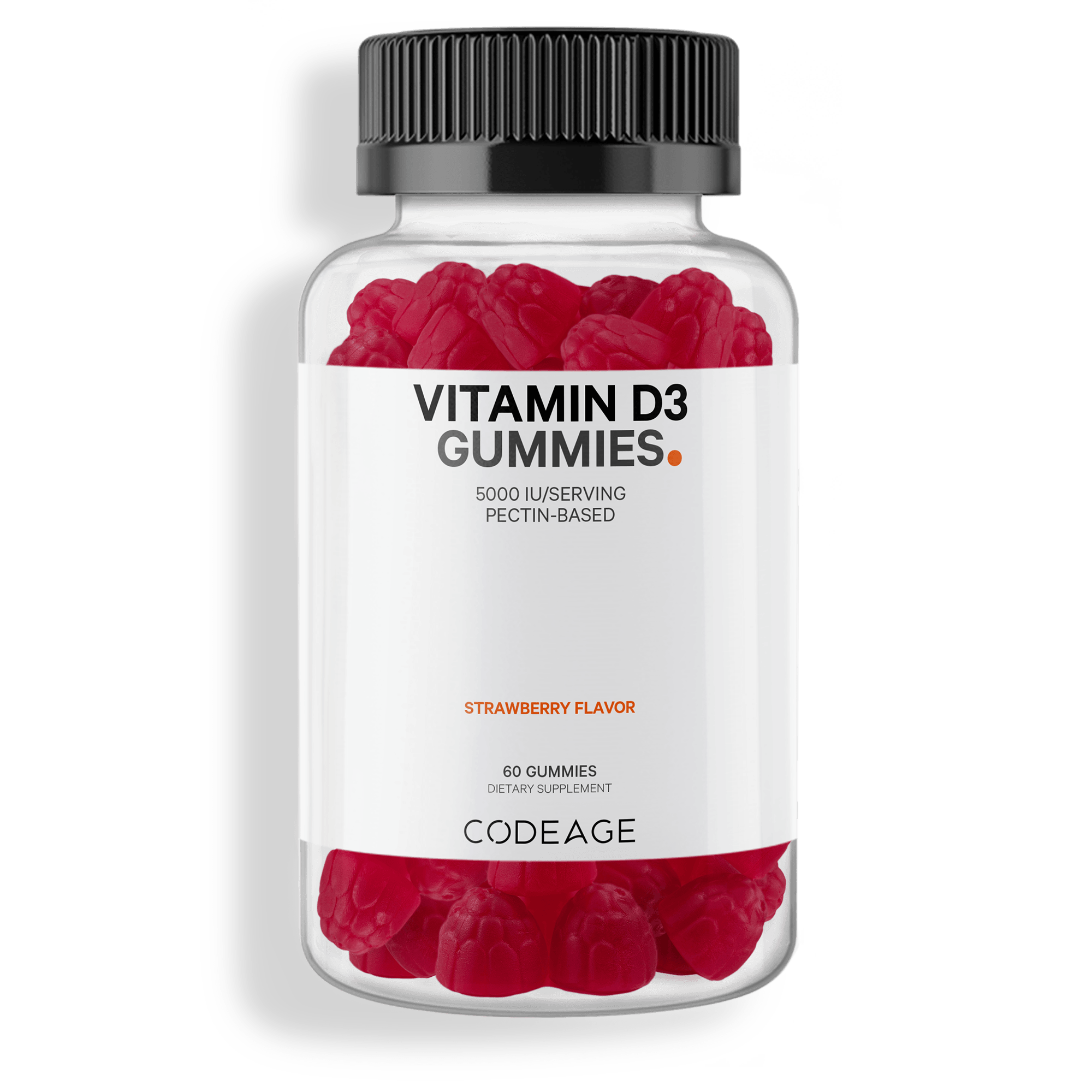 Vitamin D3 Gummies Chewable gummy Daily Vitamin Codeage Strawberry Flavor Pectin Based