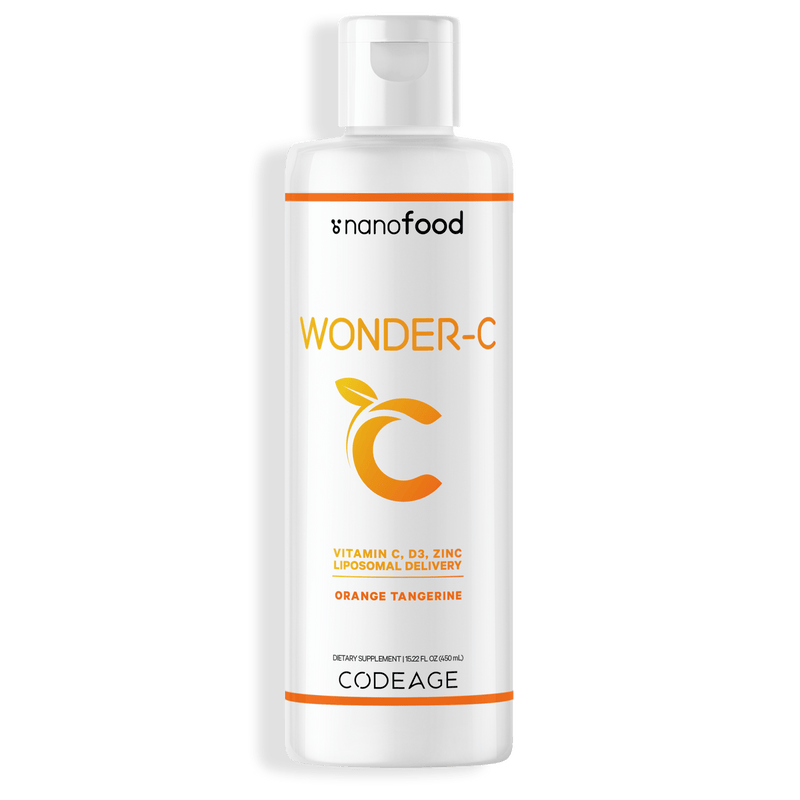 Codeage Nanofood Liposomal Wonder-C Liquid Vitamins C, D3, E & Zinc