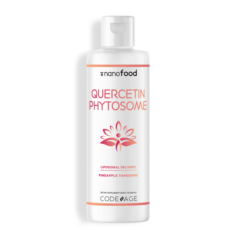 Nanofood Liquid Quercetin Phytosome Supplement, Vitamin E, Liposomes & Phospholipids in a Pineapple Tangerine Flavored Liposomal Blend containing Phophatidylcholine, 3-Month Supply, 90 Servings, Vegan & non-GMO Softgel