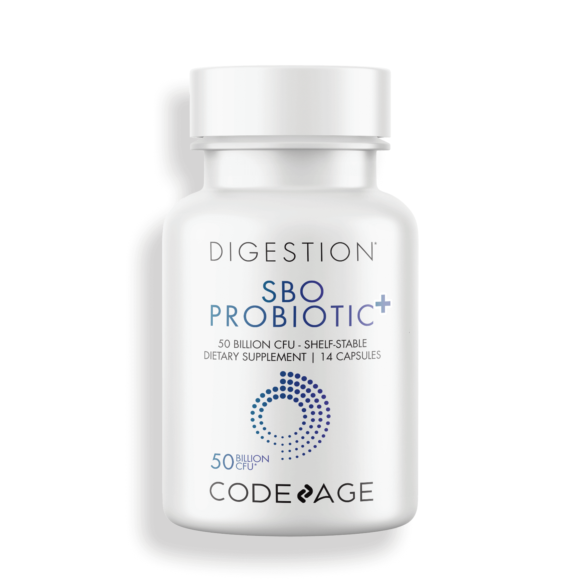 Codeage SBO Probiotic + 50 Billion CFUs Travel Size Probiotics Prebiotics